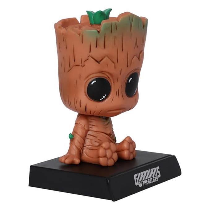 BABY GROOT - Action Figure Limited Edition Bobblehead with Mobile Holder for Car Dashboard, Office Desk & Study Table - Baby Groot
