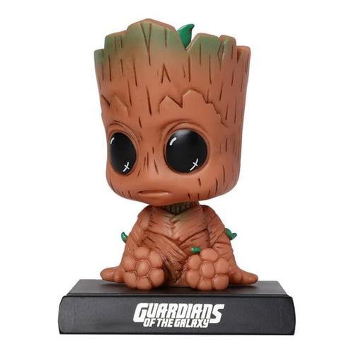 BABY GROOT - Action Figure Limited Edition Bobblehead with Mobile Holder for Car Dashboard, Office Desk & Study Table - Baby Groot