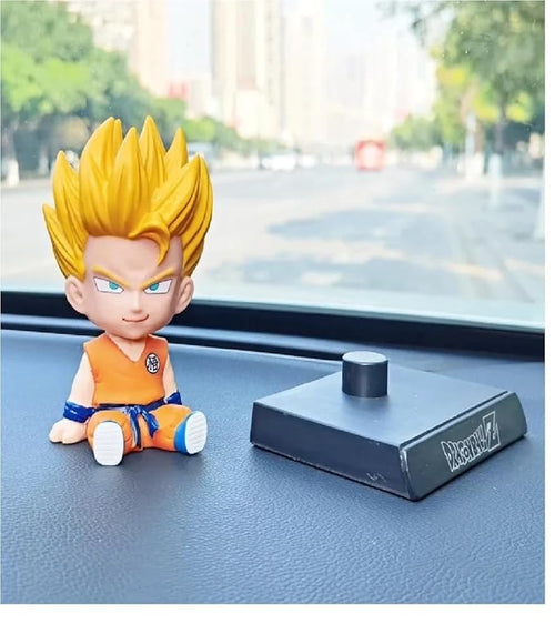 GOKU - Action Figure Limited Edition Bobblehead with Mobile Holder for Car Dashboard, Office Desk & Study Table