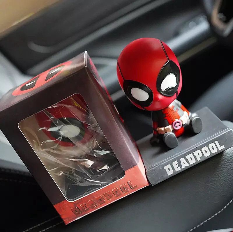 DEADPOOL - Super Hero Action Figure Limited Edition Bobblehead with Mobile Holder for Car Dashboard, Office Desk & Study Table
