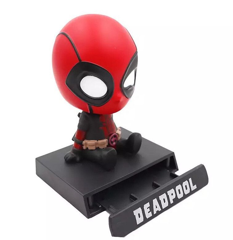 DEADPOOL - Super Hero Action Figure Limited Edition Bobblehead with Mobile Holder for Car Dashboard, Office Desk & Study Table